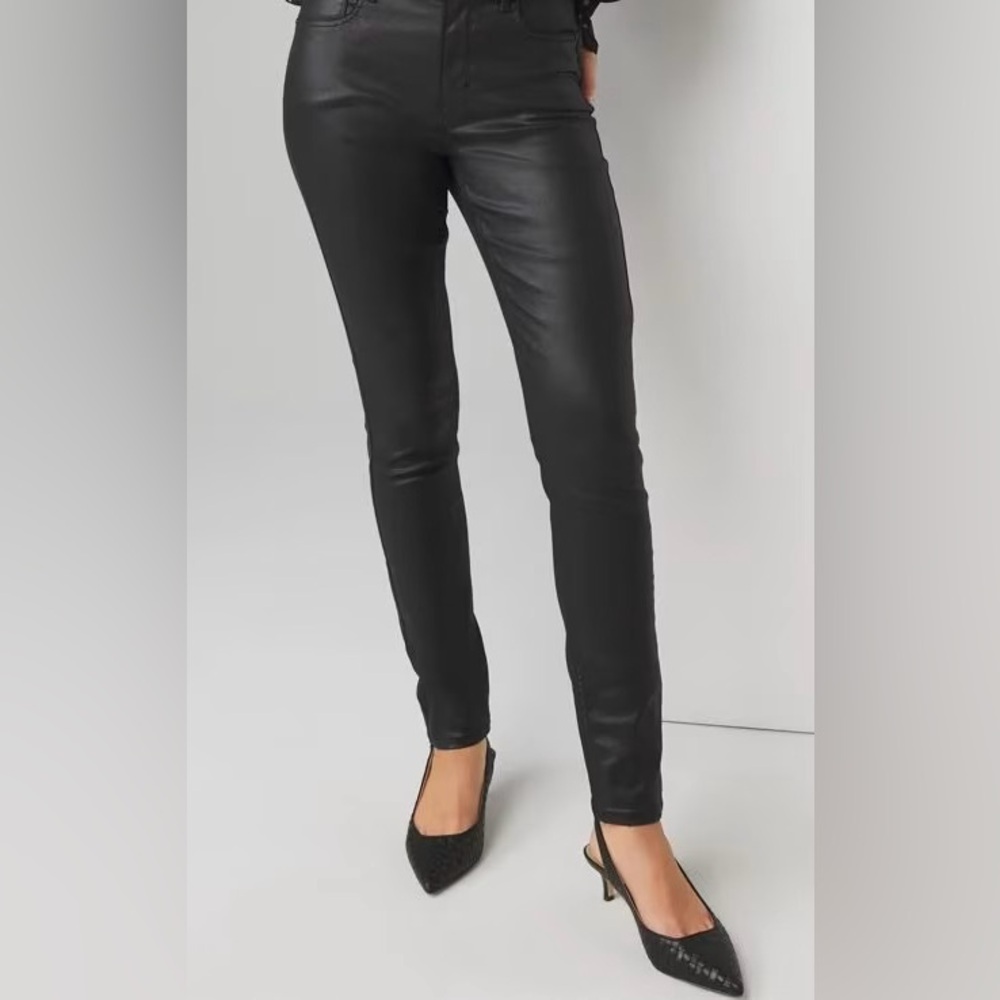 Comptoir des Cottonniers high rise coated black skinny jeans